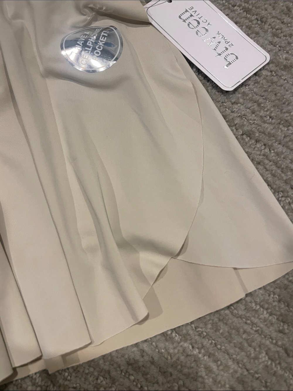 btween Cream Ruffle Layered Shorts with Drawstring - Picture 4 of 5